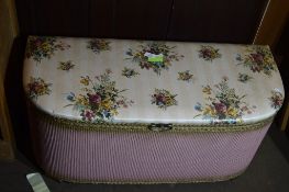 LLOYD LOOM TYPE OTTOMAN, WIDTH APPROX 90CM