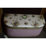 LLOYD LOOM TYPE OTTOMAN, WIDTH APPROX 90CM