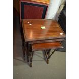 NEST OF THREE TABLES, LARGEST APPROX 51CM