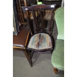 SMALL STICK BACK BEDROOM CHAIR, HEIGHT APPROX 83CM