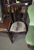 SMALL STICK BACK BEDROOM CHAIR, HEIGHT APPROX 83CM