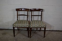 PAIR OF EARLY TO MID 20TH CENTURY REGENCY STYLE DINING CHAIRS, EACH HEIGHT APPROX 85CM