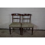 PAIR OF EARLY TO MID 20TH CENTURY REGENCY STYLE DINING CHAIRS, EACH HEIGHT APPROX 85CM