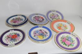 BOTANICAL DISHES COMMISSIONED BY THE ROYAL HORTICULTURAL SOCIETY FOR THE 1986 CHELSEA FLOWER SHOW,