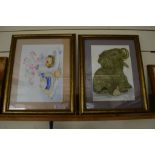 TWO VARIOUS FRAMED WATERCOLOURS