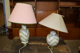 TWO MATCHING TABLE LAMP BASES
