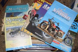 BOX OF MIXED BOOKS, MAINLY MOTOTCYCLE INTEREST