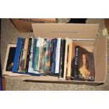 BOX OF HARDBACK BOOKS, MAINLY ARTIST INTEREST INCLUDING REMBRANDT, ITALIAN PAINTING, WILLIAM