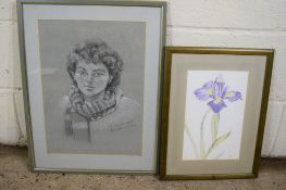 QUANTITY OF VARIOUS FRAMED PICTURES INCLUDING SKETCH PORTRAIT, FLORAL PRINTS ETC