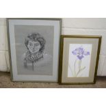 QUANTITY OF VARIOUS FRAMED PICTURES INCLUDING SKETCH PORTRAIT, FLORAL PRINTS ETC