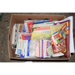 BOX OF MIXED MAPS INCLUDING AA MAP OF FRANCE AND ROAD ATLAS OF WESTERN EUROPE