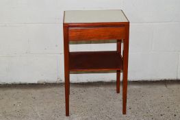 SMALL LATE 20TH CENTURY BEDSIDE TABLE, WIDTH APPROX 39CM