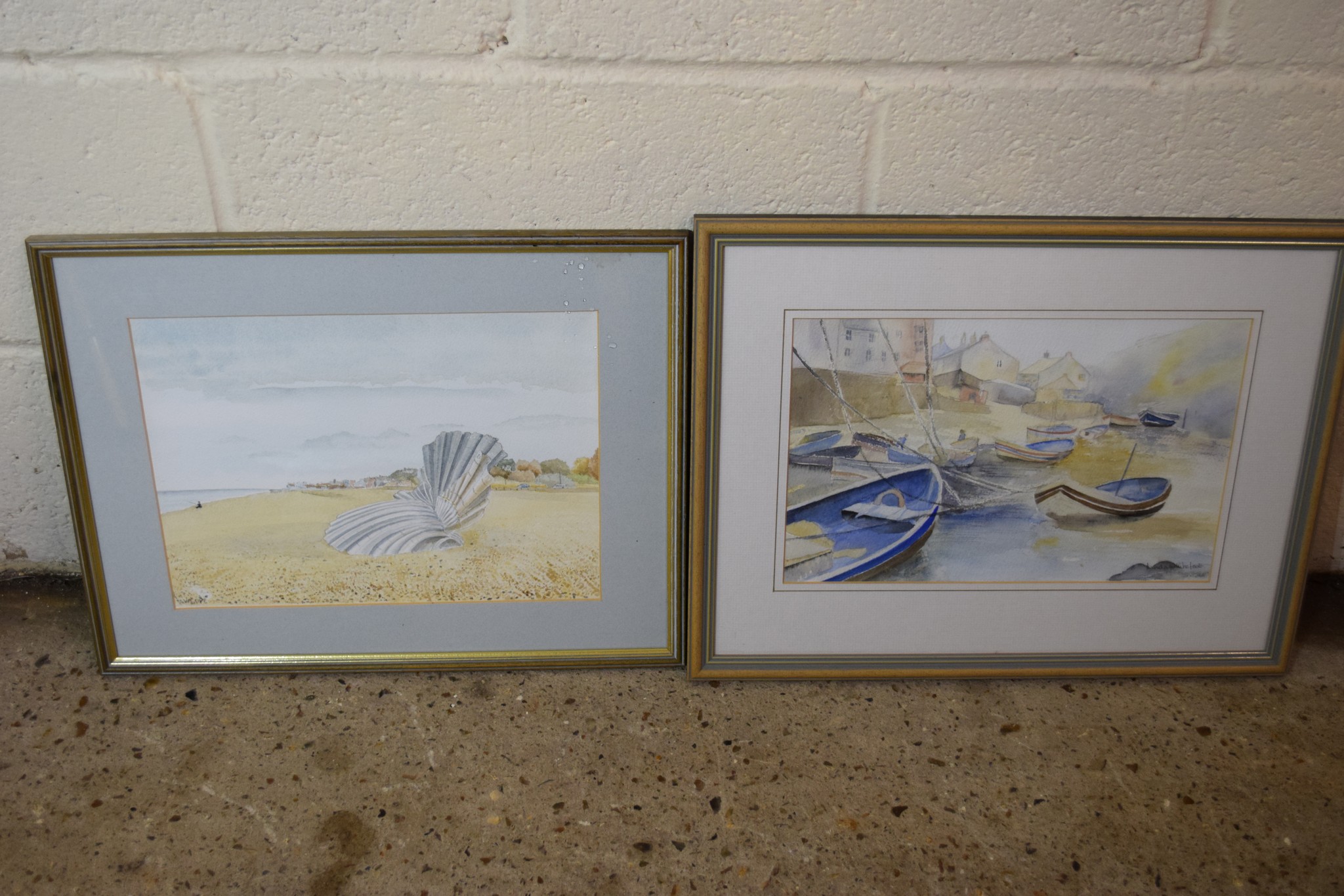 QUANTITY OF VARIOUS FRAMED PICTURES INCLUDING A WATERCOLOUR OF A BOAT IN MARSHES, MIXED MEDIA - Image 2 of 2