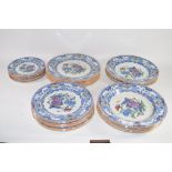 DINNER WARES BY MASONS IRONSTONE INCLUDING DINNER PLATES AND SIDE PLATES