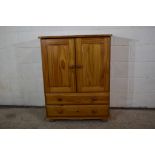 PINE TV CUPBOARD, WIDTH APPROX 85CM