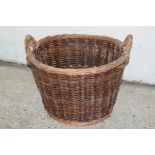 WICKER LOG BASKET, DIAM APPROX 63CM