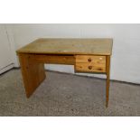 MODERN WAXED PINE DESK, WIDTH APPROX 120CM