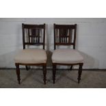 PAIR OF 19TH CENTURY CARVED HALL CHAIRS, WIDTH APPROX 41CM