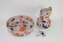 JUG AND BOWL IRONSTONE CHINA (JUG A/F)