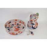 JUG AND BOWL IRONSTONE CHINA (JUG A/F)