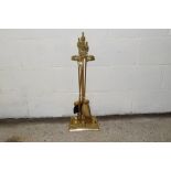 BRASS COMPANION SET, TOTAL HEIGHT APPROX 80CM