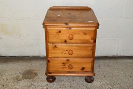 SMALL PINE BEDSIDE CHEST OF DRAWERS, APPROX WIDTH 46CM