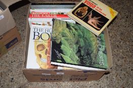 BOX OF MIXED BOOKS, SOME BIOLOGICAL INTEREST, HUMAN BODY ETC