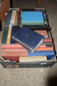 BOX OF MIXED BOOKS, VARIOUS NOVELS AND AUTHORS INCLUDING COMPLETE WORKS OF SHAKESPEARE