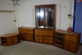 MATCHING SUITE OF MID TO LATE 20TH CENTURY TEAK EFFECT UNITS, GOOD QUALITY, COMPRISING HI-FI/
