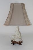 TABLE LAMP WITH RESIN MODEL OF A CHINESE LADY