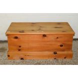 PINE BLANKET BOX, LENGTH APPROX 96CM