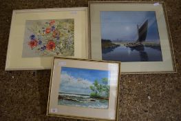 TWO VARIOUS FRAMED PICTURES, LARGER SIZE APPROX 56CM SQUARE