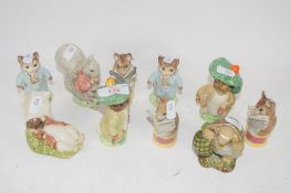 TEN BEATRIX POTTER MODELS BY F WARNE & CO, SOME WITH BESWICK BACKSTAMPS