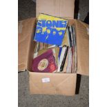 BOX OF MAINLY SINGLES RECORDS, POP MUSIC, SOME ROLLING STONES ETC