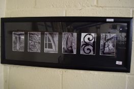 MODERN MULTI-FRAME CONTAINING ARCHITECTURAL IMAGES, APPROX 98CM