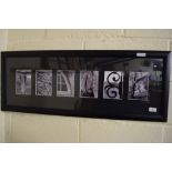 MODERN MULTI-FRAME CONTAINING ARCHITECTURAL IMAGES, APPROX 98CM