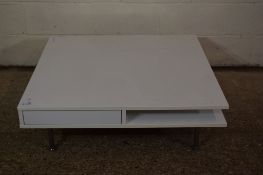 IKEA WHITE TWO-DRAWER COFFEE TABLE, 95CM WIDE