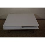 IKEA WHITE TWO-DRAWER COFFEE TABLE, 95CM WIDE