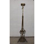 EARLY 20TH CENTURY LAMP STAND FEATURING GOOD QUALITY EARLY ART NOUVEAU STYLING THROUGHOUT, WITH