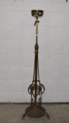 EARLY 20TH CENTURY LAMP STAND FEATURING GOOD QUALITY EARLY ART NOUVEAU STYLING THROUGHOUT, WITH