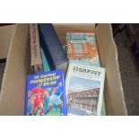 BOX OF MIXED BOOKS, PREMIERSHIP FOOTBALL AND OTHER SPORTS