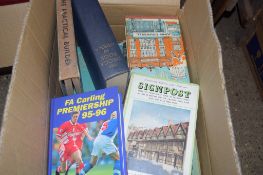 BOX OF MIXED BOOKS, PREMIERSHIP FOOTBALL AND OTHER SPORTS