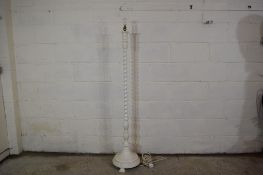 PAINTED WOOD BARLEY TWIST LAMP STANDARD, HEIGHT APPROX 152CM