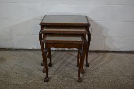 NEST OF THREE REPRODUCTION TABLES, WIDTH APPROX 59CM