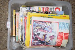 PLASTIC BOX OF CYCLING MAGAZINES