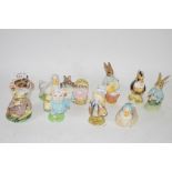 TEN BEATRIX POTTER MODELS BY ROYAL ALBERT