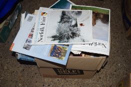 BOX OF MIXED BOOKS AND MAGAZINES, MAINLY NORFOLK FARE FROM THE 1970S