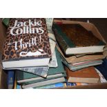 BOX OF MIXED BOOKS, NOVELS BY JACKIE COLLINS AND BOTANICAL BOOKS, SOME GERMAN LITERATURE