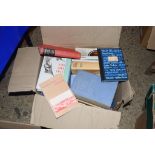 BOX OF MIXED BOOKS, VARIOUS TITLES INCLUDING CHURCHILL HIS LIFE AND TIMES
