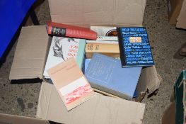 BOX OF MIXED BOOKS, VARIOUS TITLES INCLUDING CHURCHILL HIS LIFE AND TIMES